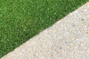 Béton désactivé dans le jardin, une excellente idée